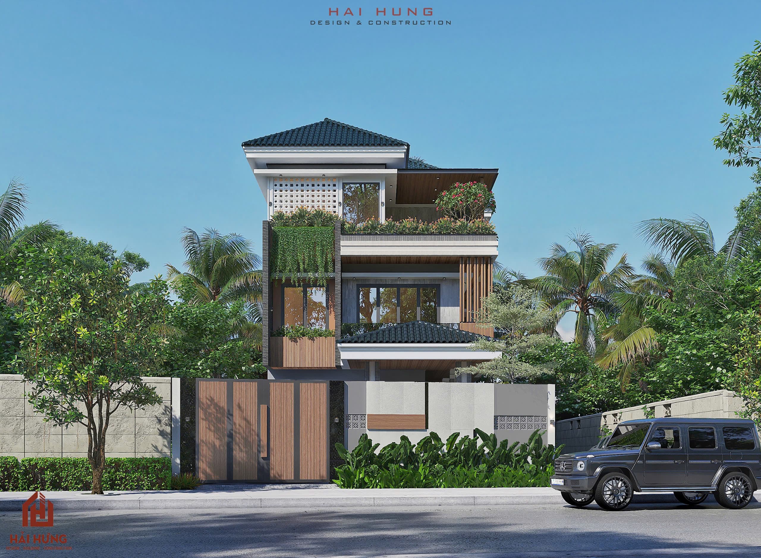Phối cảnh thiết kế nhà ở do Hải Hưng thực hiện